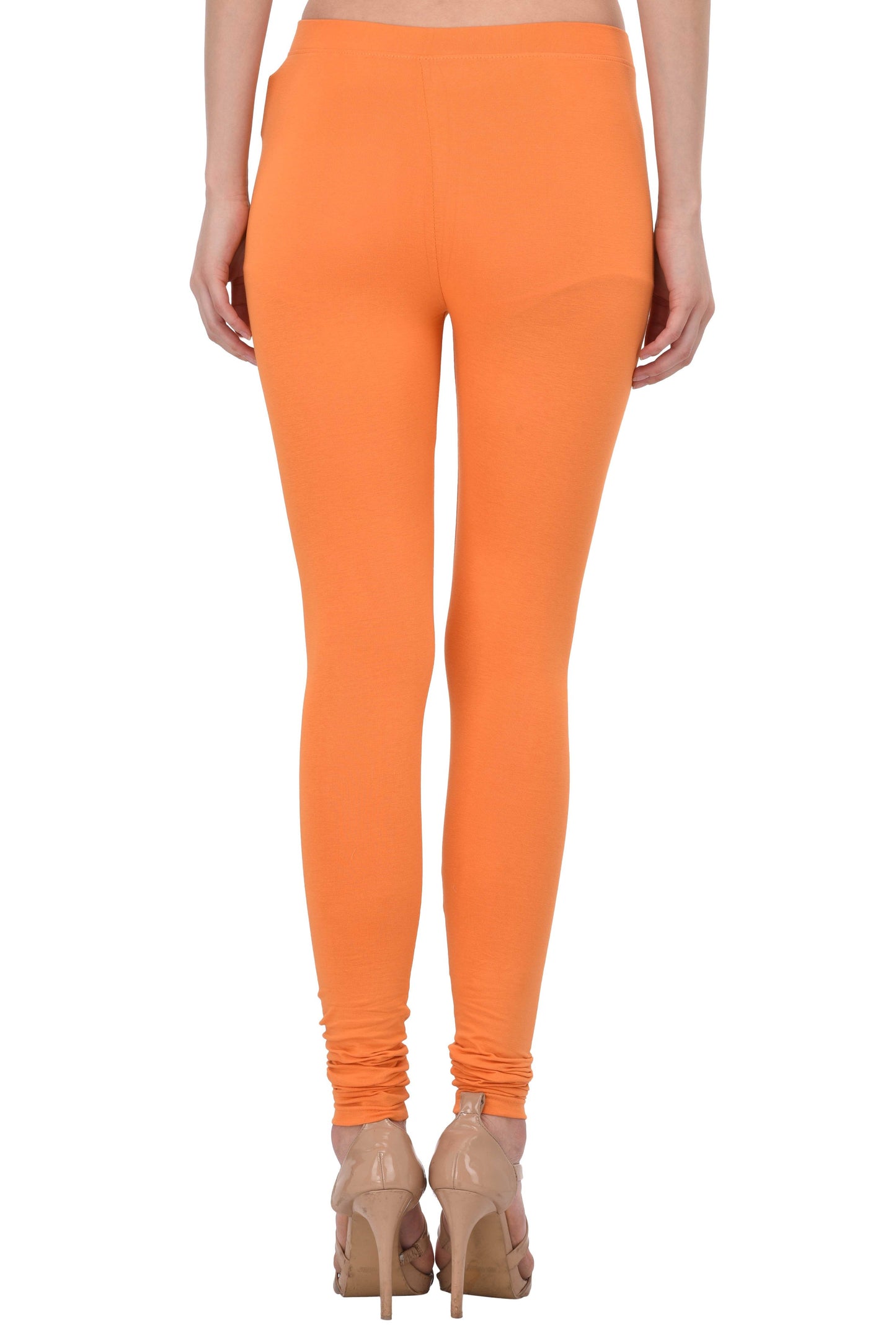 Diti Mandarin Orange Cotton Leggings for Women Diti