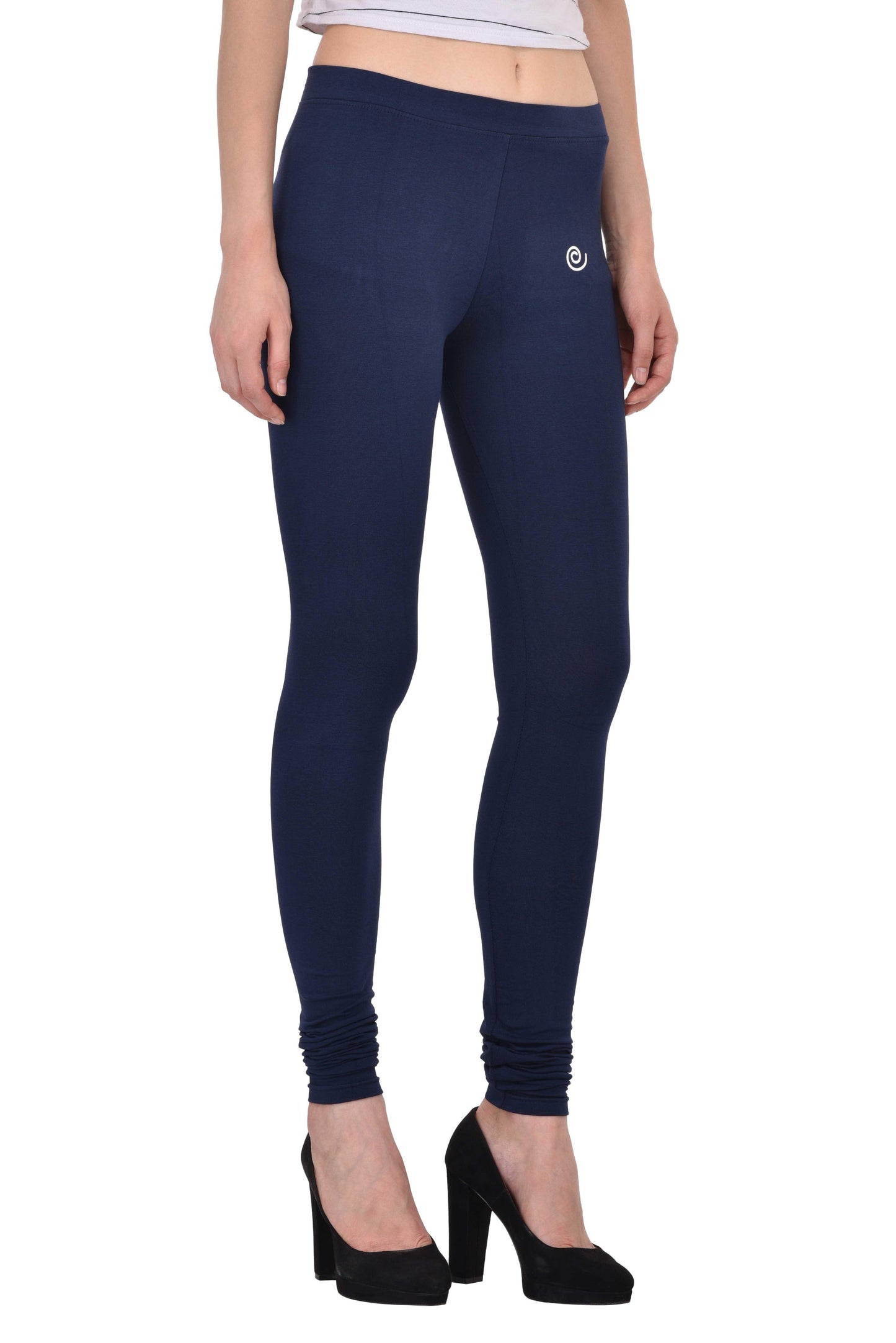 Diti Navy Cotton Leggings for Women Diti