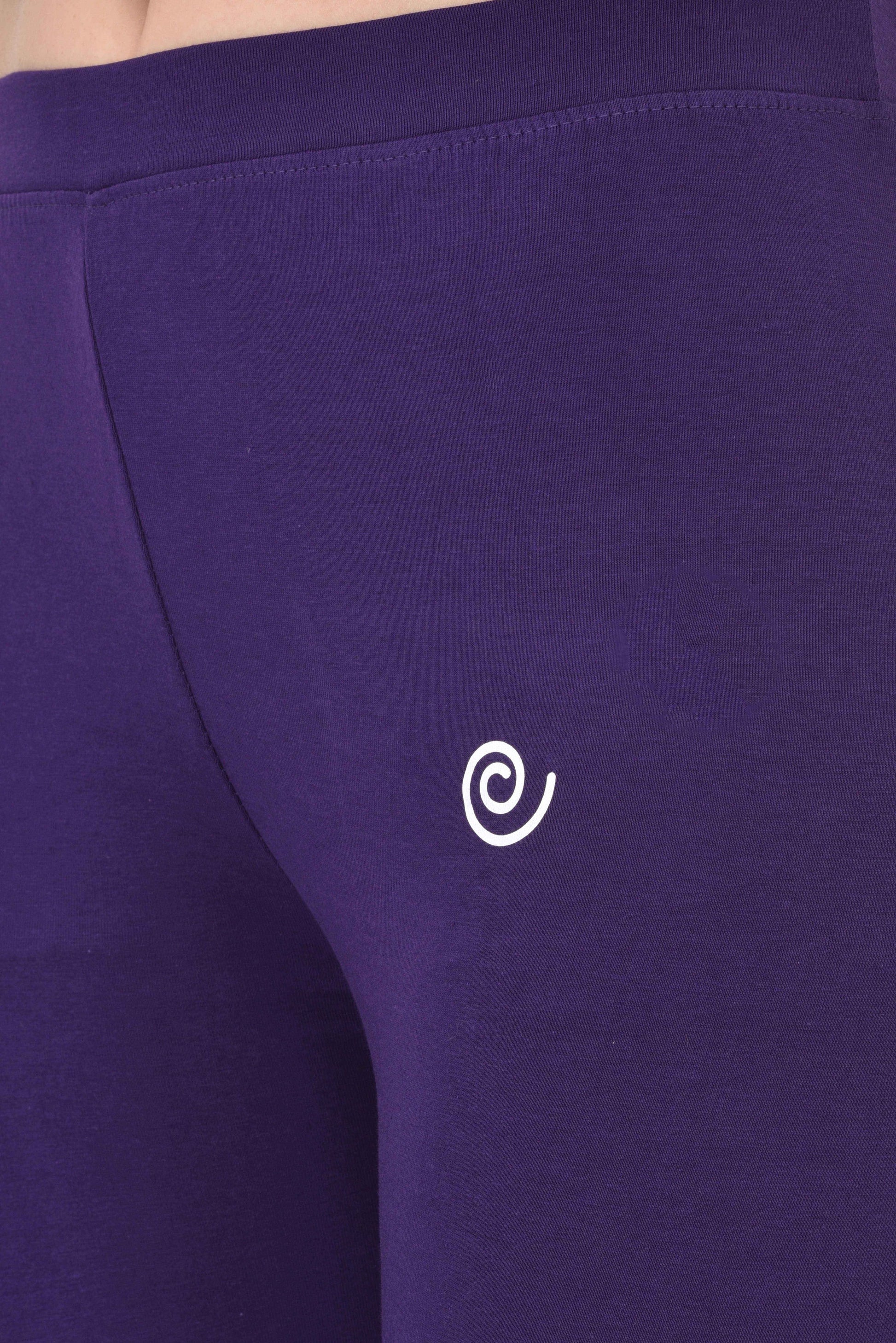Diti Purple Cotton Leggings for Women Diti