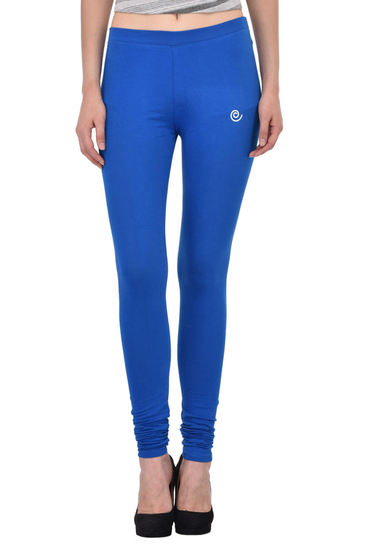 Diti Royal Blue Cotton Leggings for Women Diti
