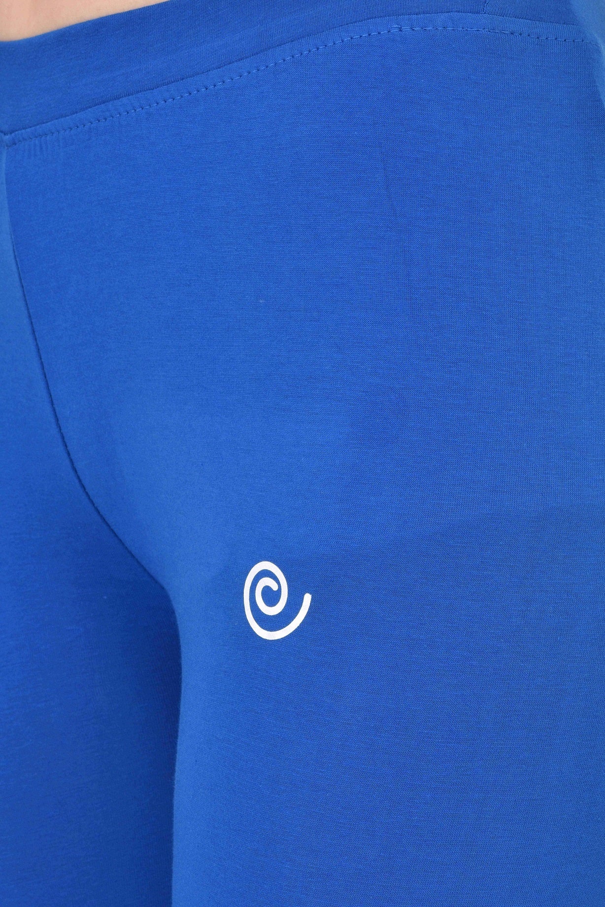 Diti Royal Blue Cotton Leggings for Women Diti