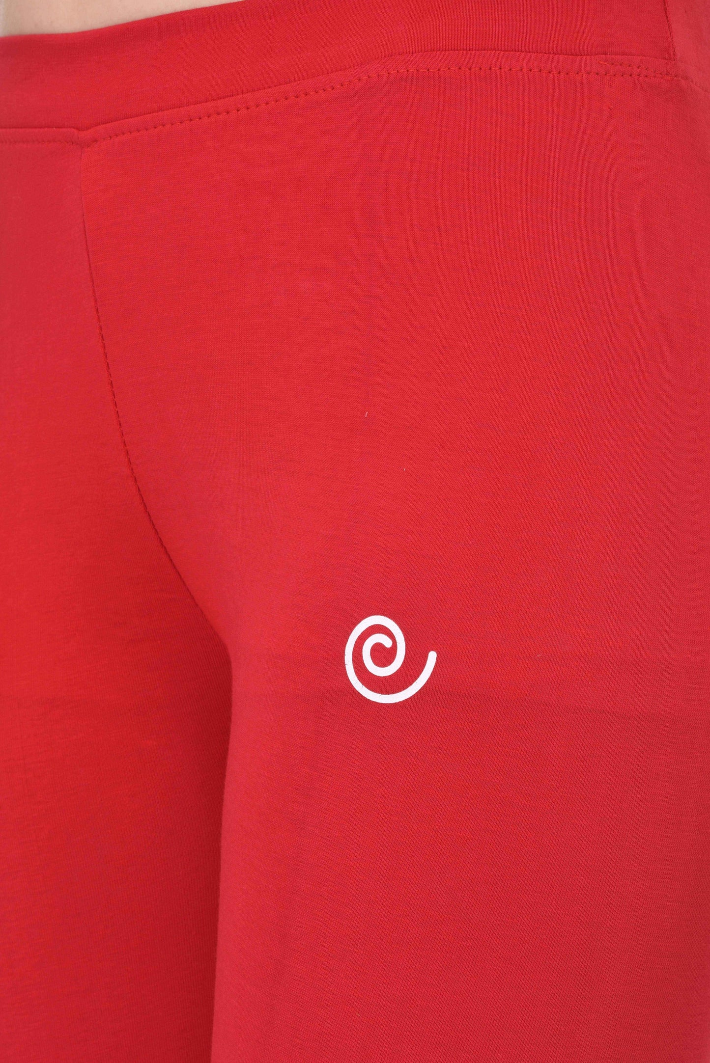 Diti Red Cotton Leggings for Women Diti