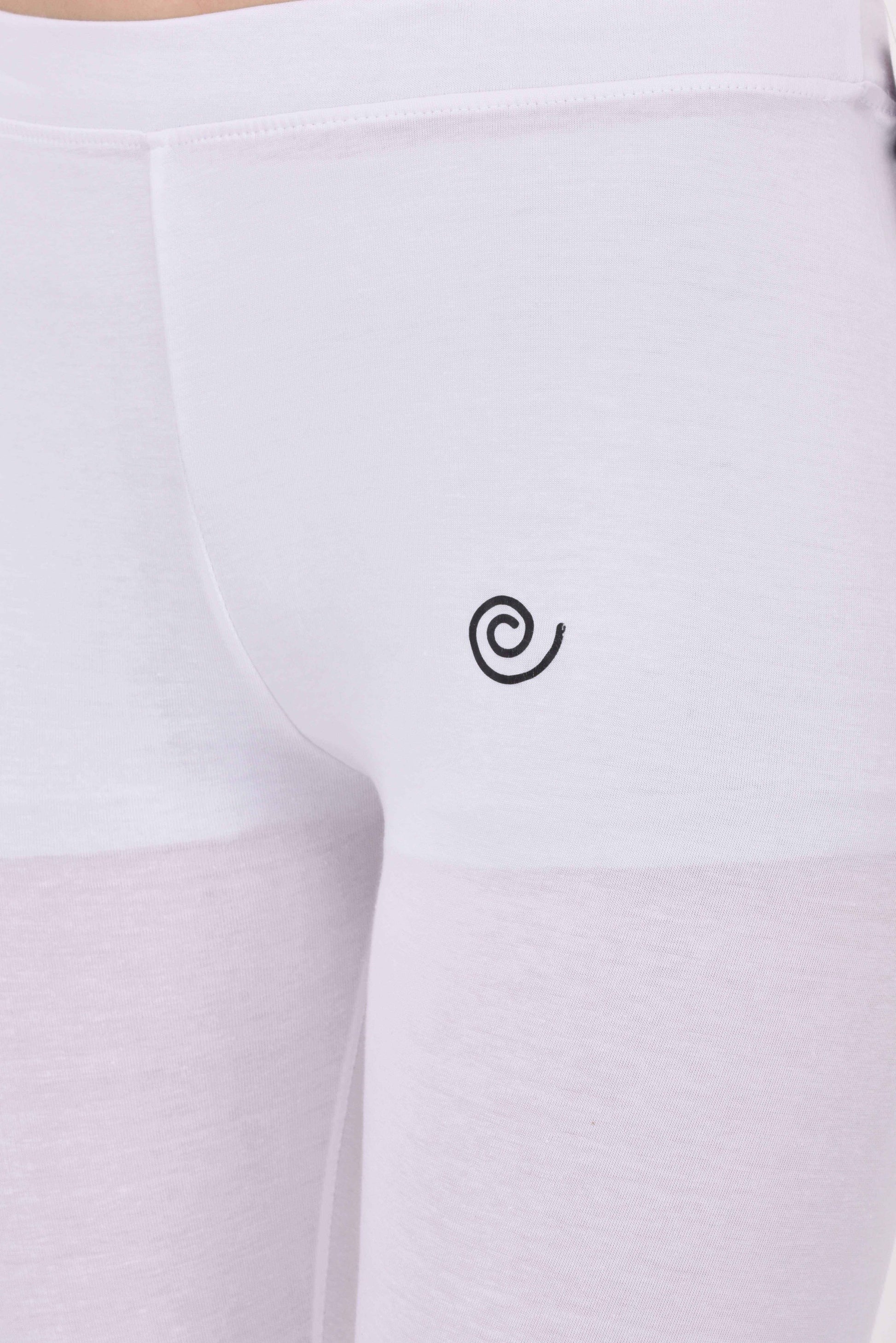 Diti White Cotton Leggings for Women Diti