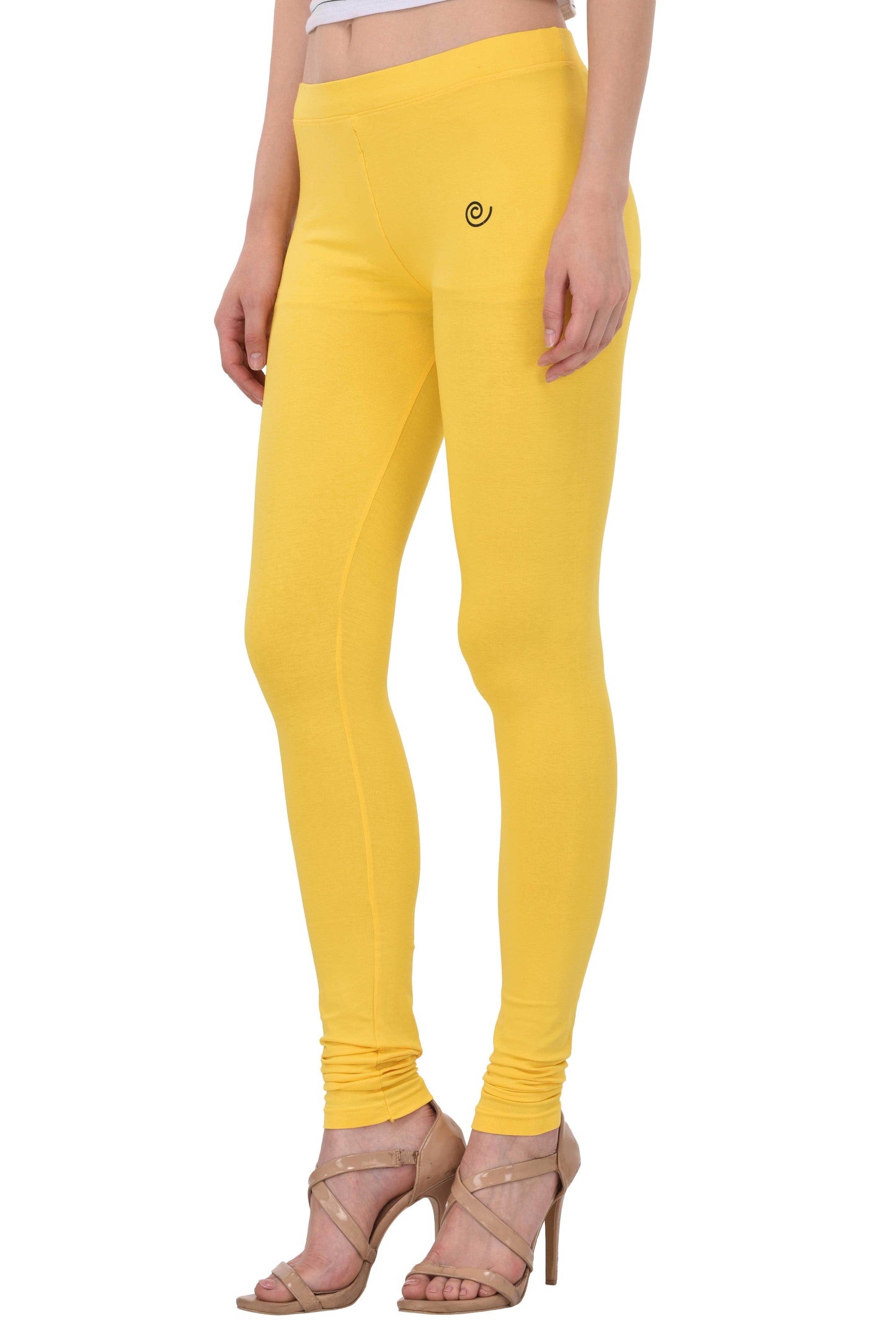 Diti Yellow Cotton Leggings for Women Diti