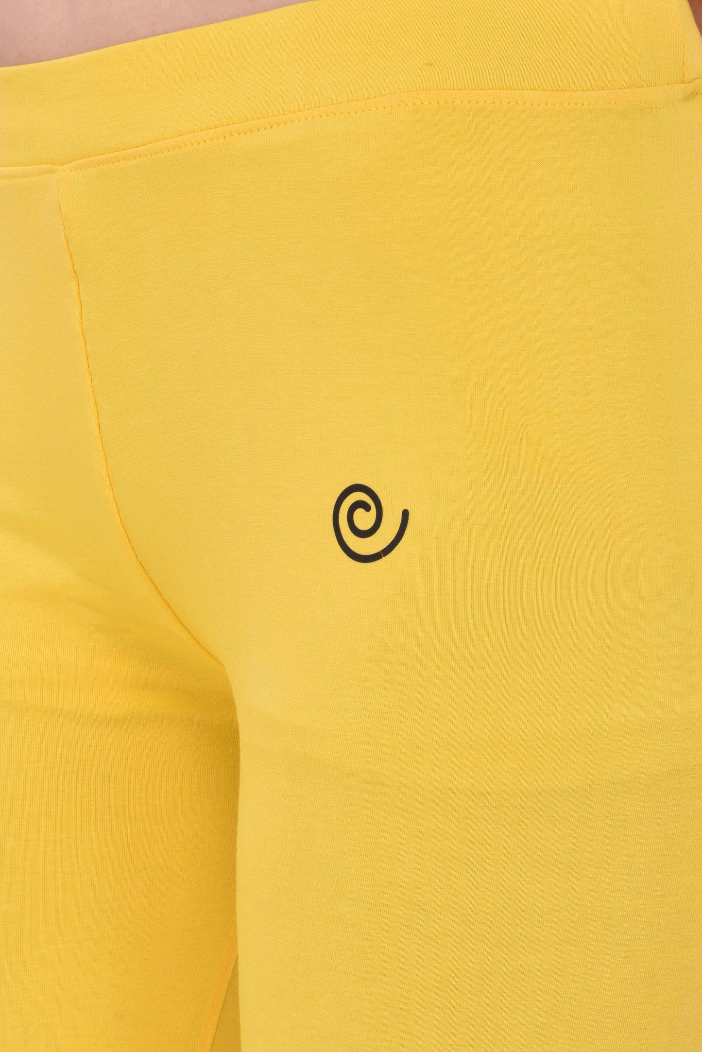 Diti Yellow Cotton Leggings for Women Diti