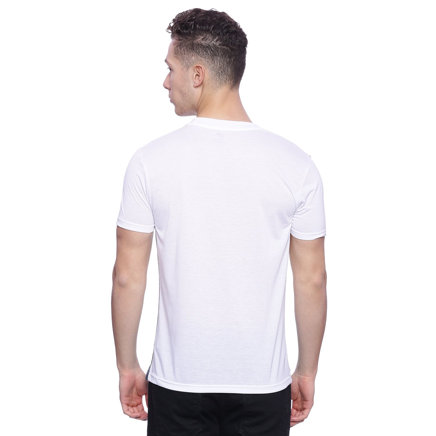 Wolfpack Men White Printed Round Neck T-Shirt Wolfpack