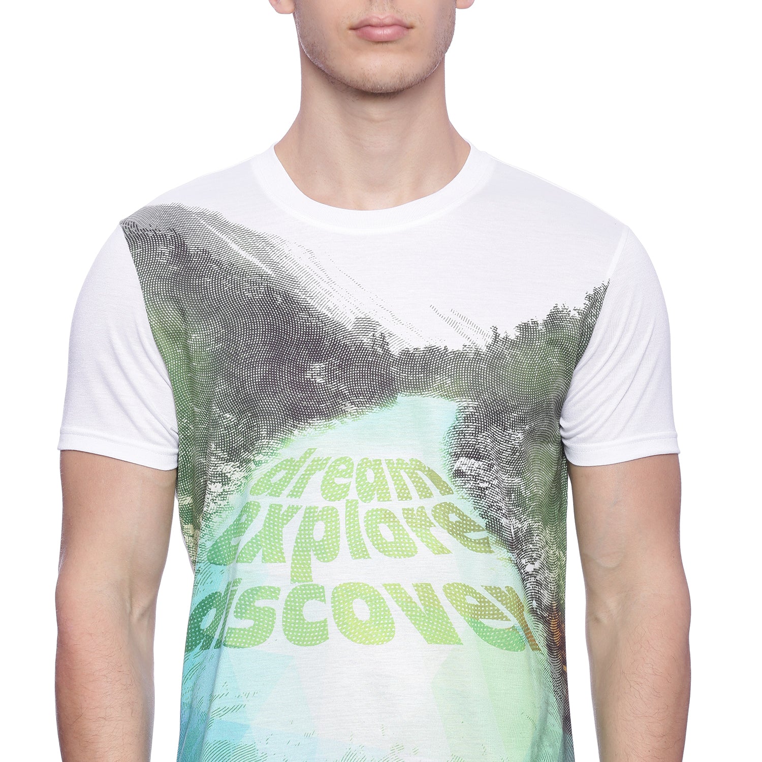 Wolfpack Men White Printed Round Neck T-Shirt Wolfpack