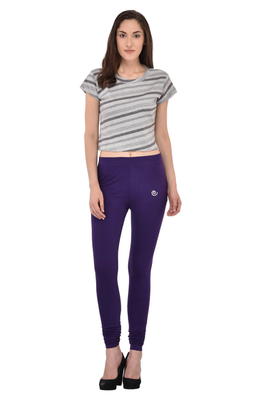 Diti Purple Cotton Leggings for Women Diti