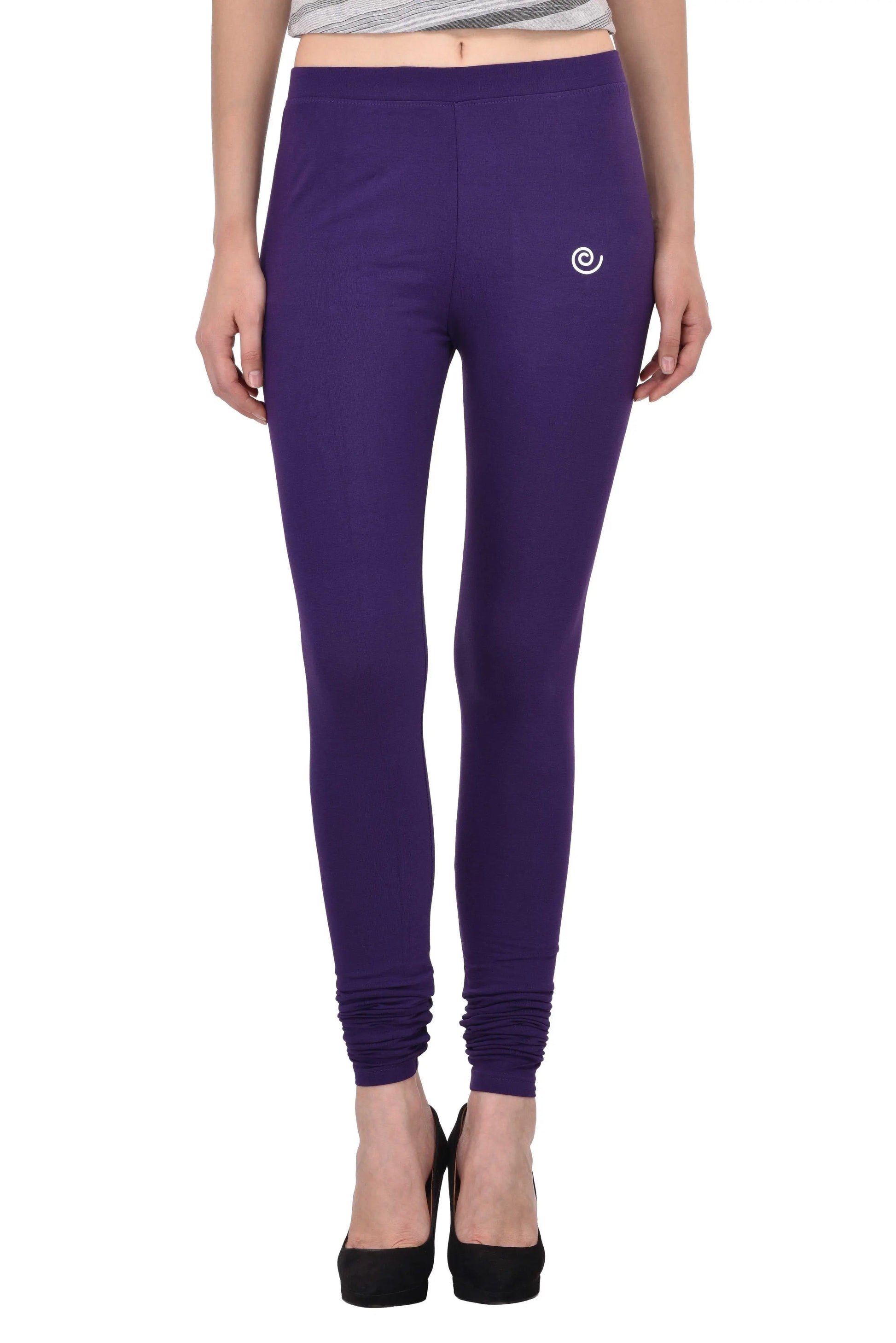 Diti Purple Cotton Leggings for Women Diti