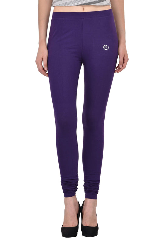 Diti Purple Cotton Leggings for Women Diti