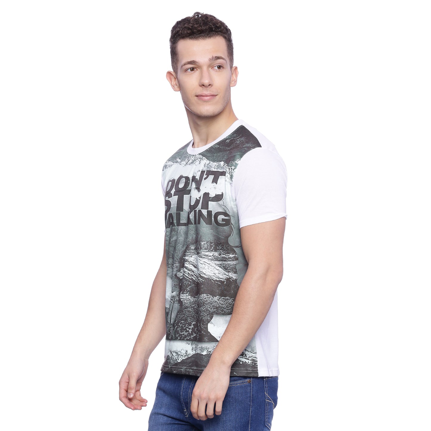 Wolfpack Men Printed Round Neck T-Shirt Wolfpack