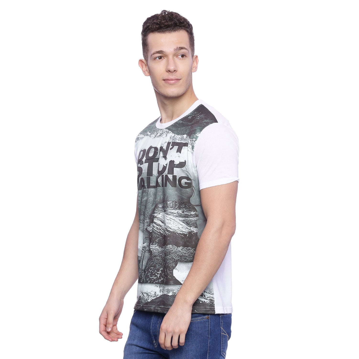 Wolfpack Men Printed Round Neck T-Shirt Wolfpack
