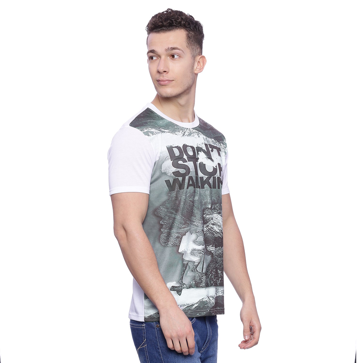 Wolfpack Men Printed Round Neck T-Shirt Wolfpack