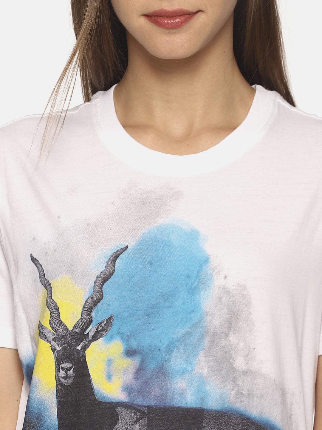 Wolfpack Women White Printed T-Shirt Wolfpack