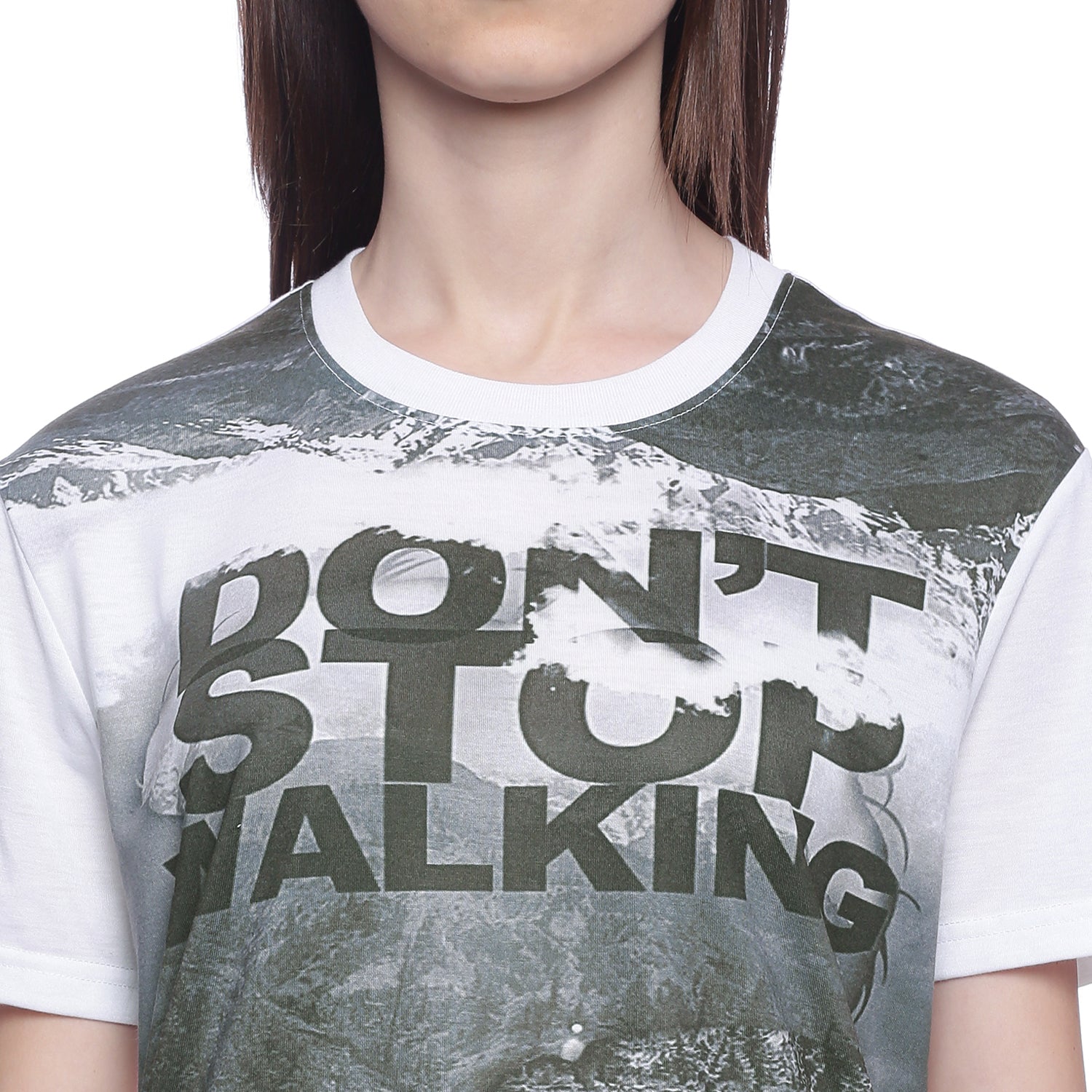 Wolfpack Women White Printed T-Shirt Wolfpack