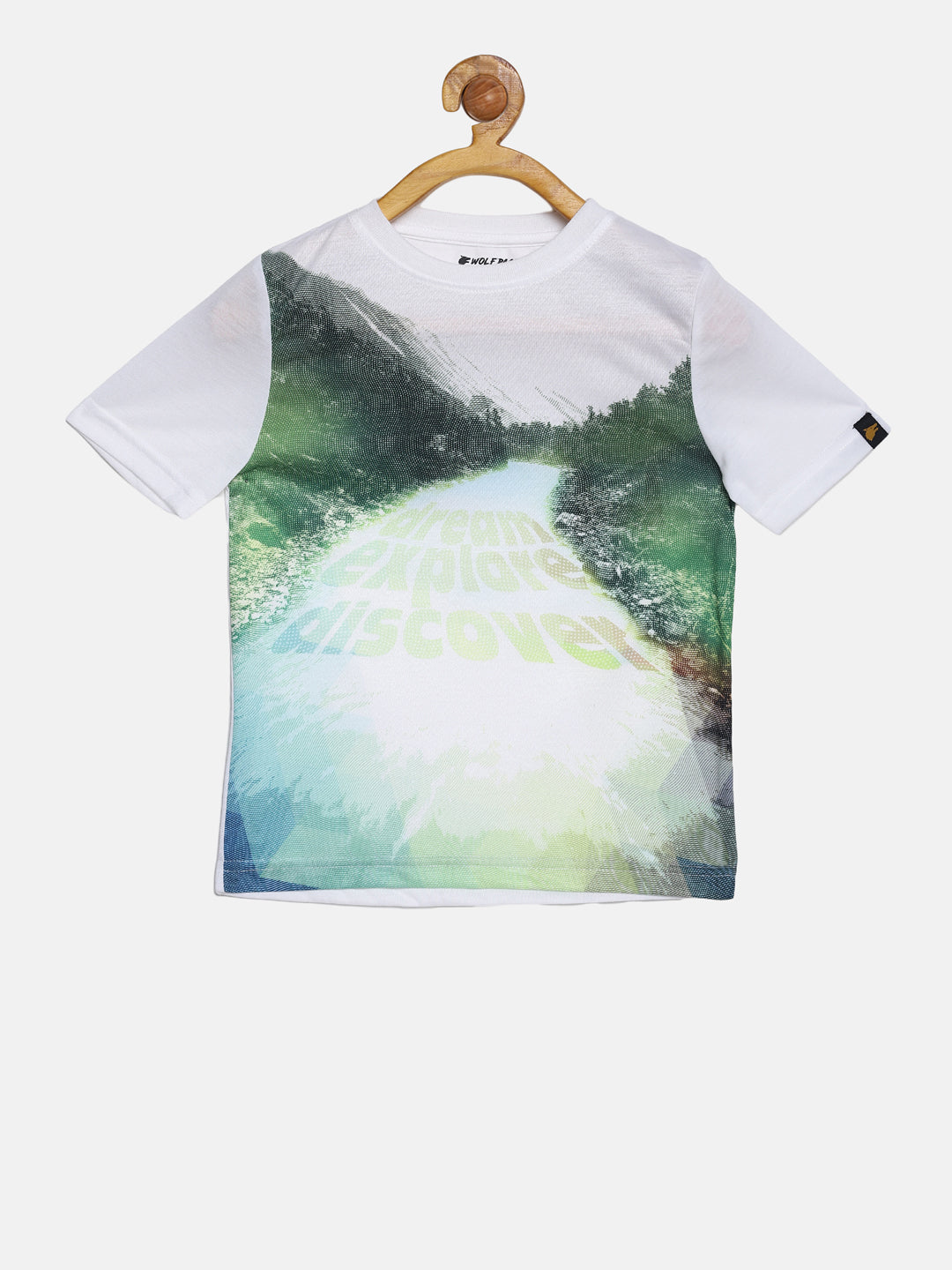 Wolfpack Boys White Printed T-Shirt Wolfpack