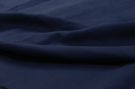 Dark Blue Plain Dyed Cotton Linen Unstitched Men's Shirt Piece (Width 58 Inch | 1.60 Meters)