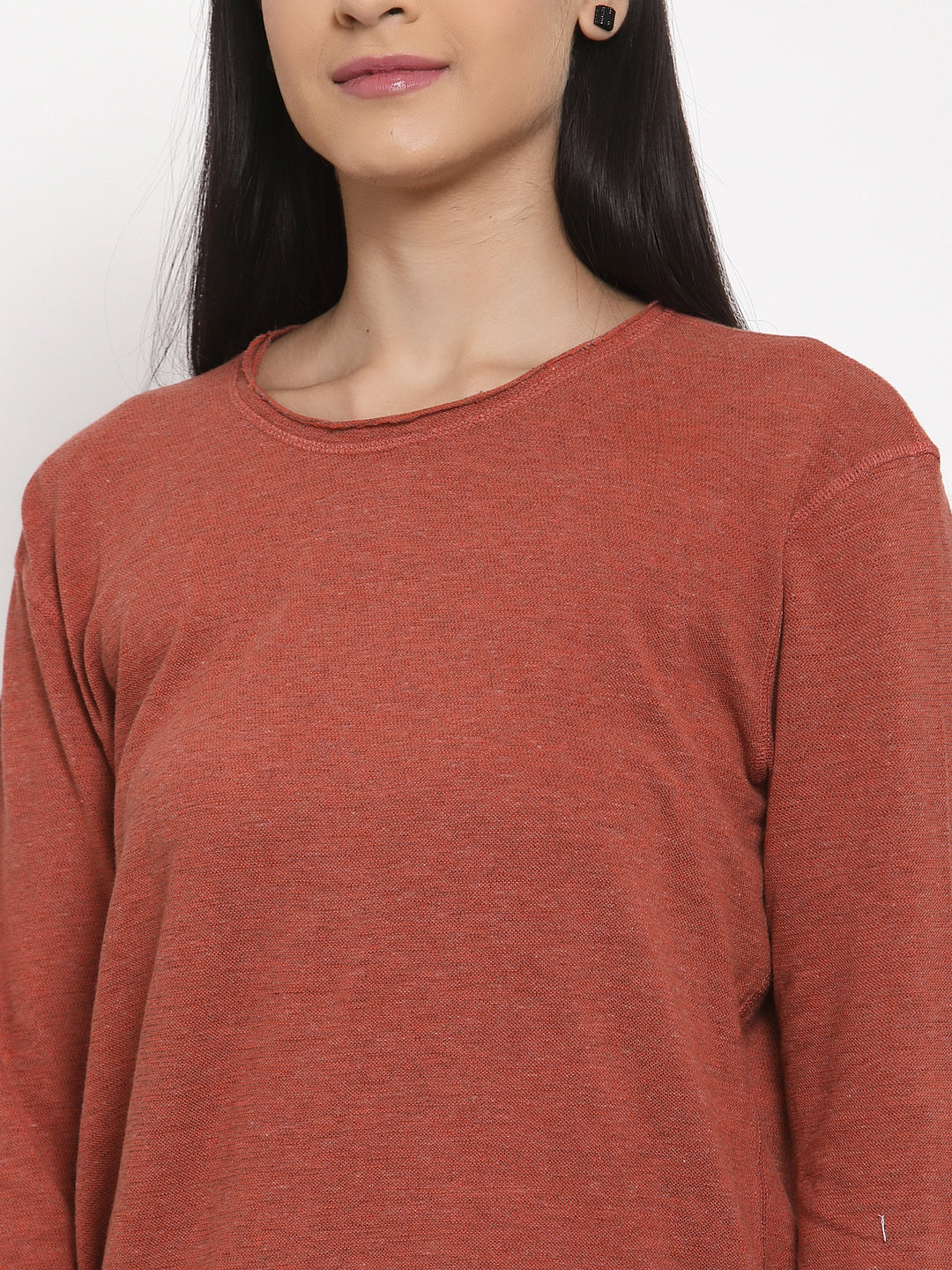 Wolfpack Women Solid Light Red Reversible T-Shirt Wolfpack