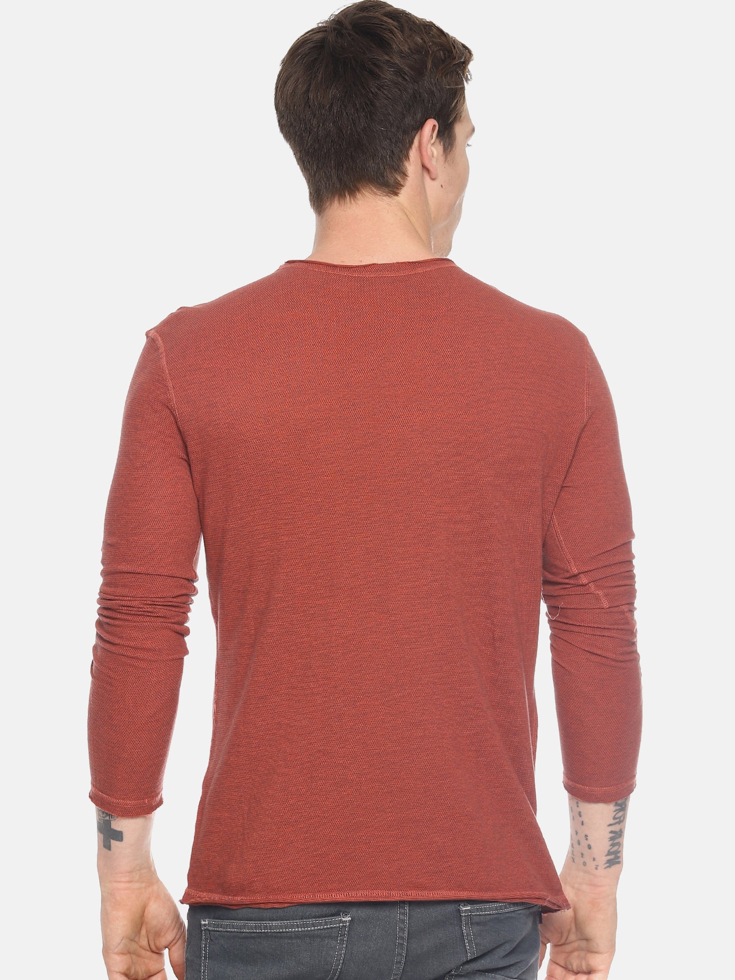 Wolfpack Men Dark Red Reversible Round Neck T-Shirt Wolfpack