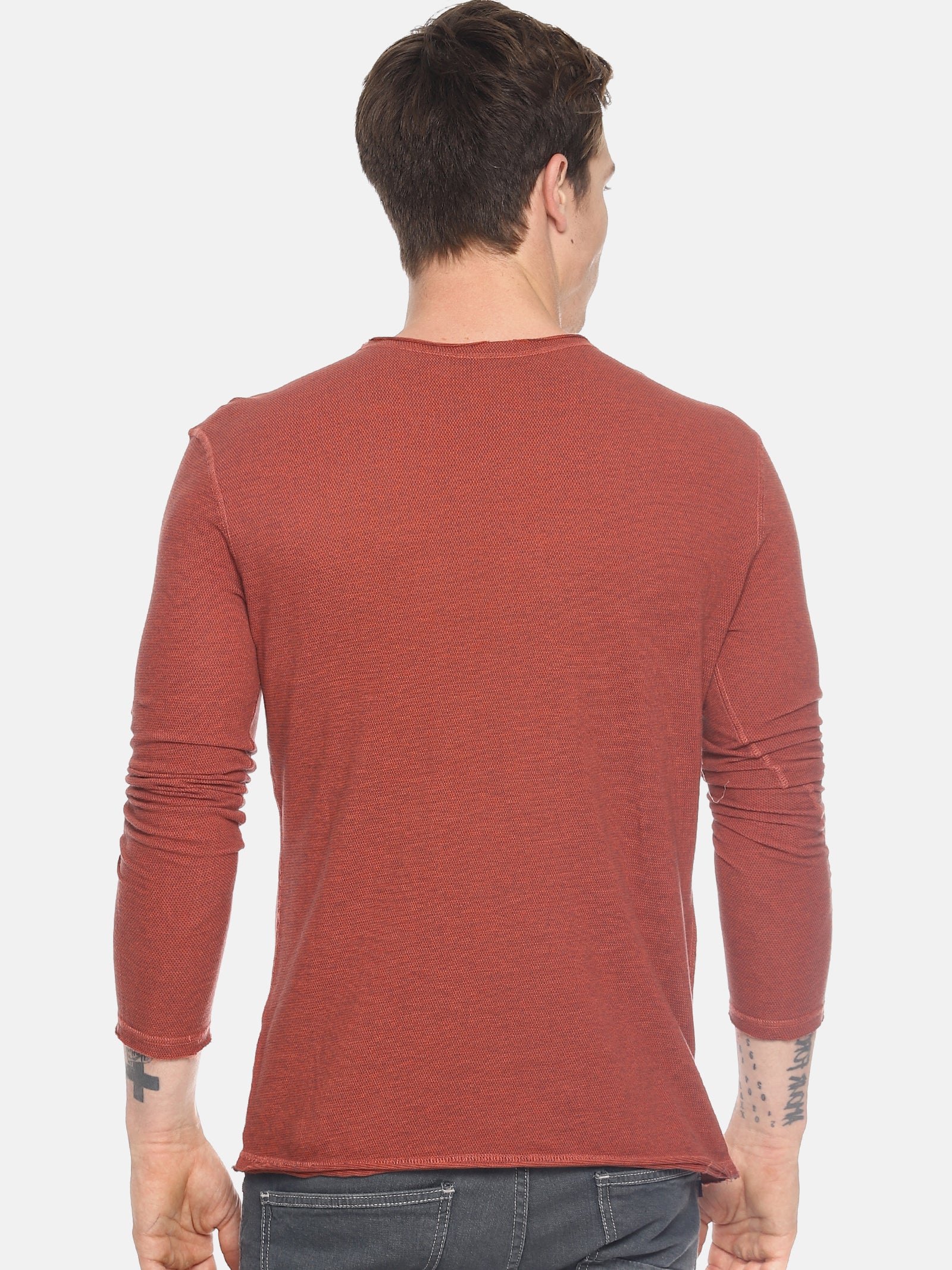 Wolfpack Men Dark Red Reversible Round Neck T-Shirt Wolfpack