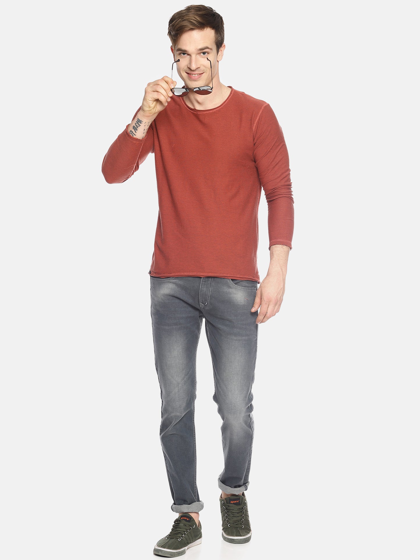 Wolfpack Men Dark Red Reversible Round Neck T-Shirt Wolfpack