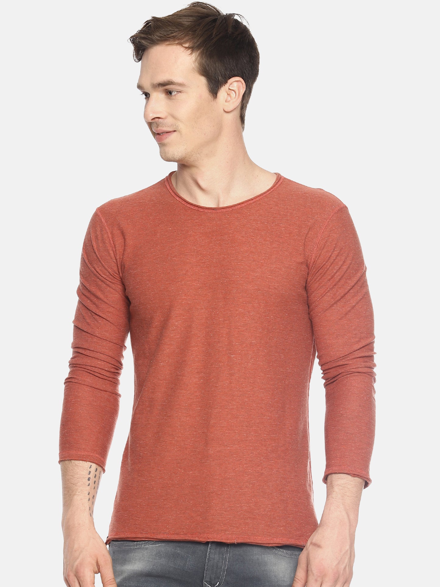 Wolfpack Men Light Red Reversible Round Neck T-Shirt Wolfpack