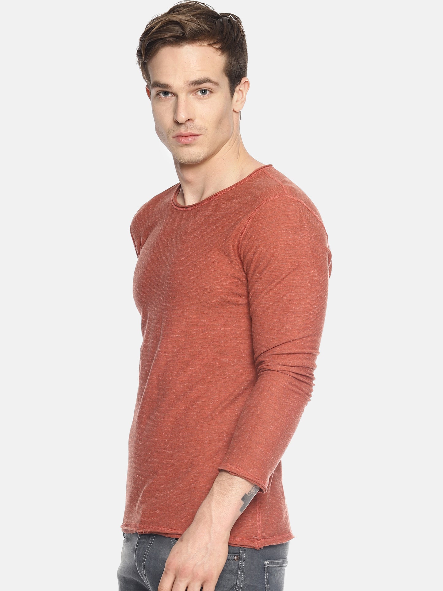 Wolfpack Men Light Red Reversible Round Neck T-Shirt Wolfpack