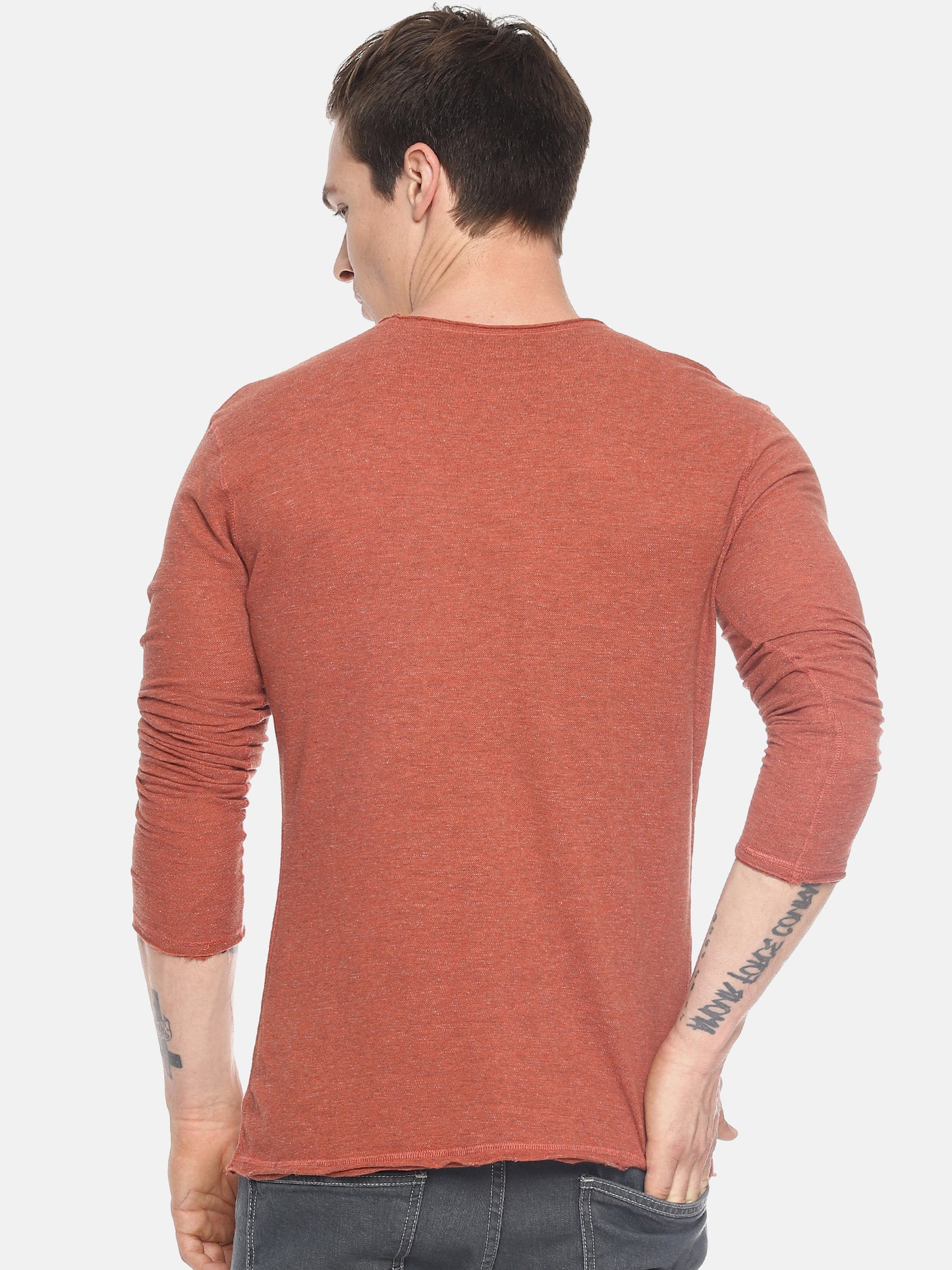 Wolfpack Men Light Red Reversible Round Neck T-Shirt Wolfpack