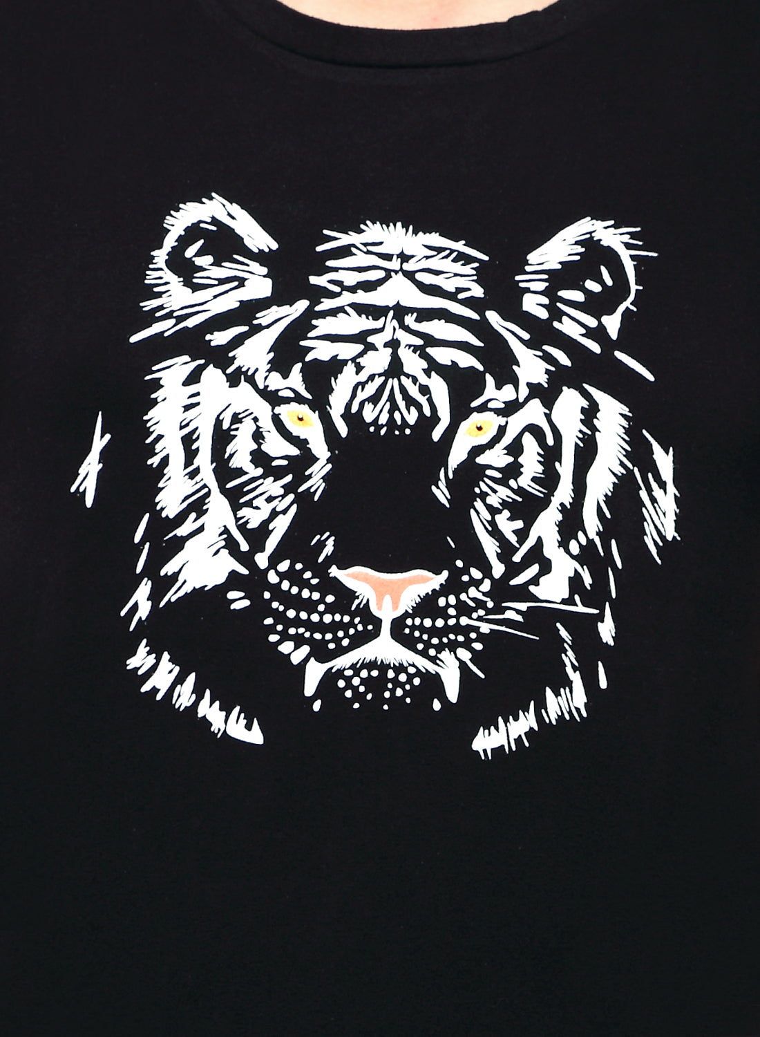Wolfpack Women Black Printed T-Shirt Wolfpack
