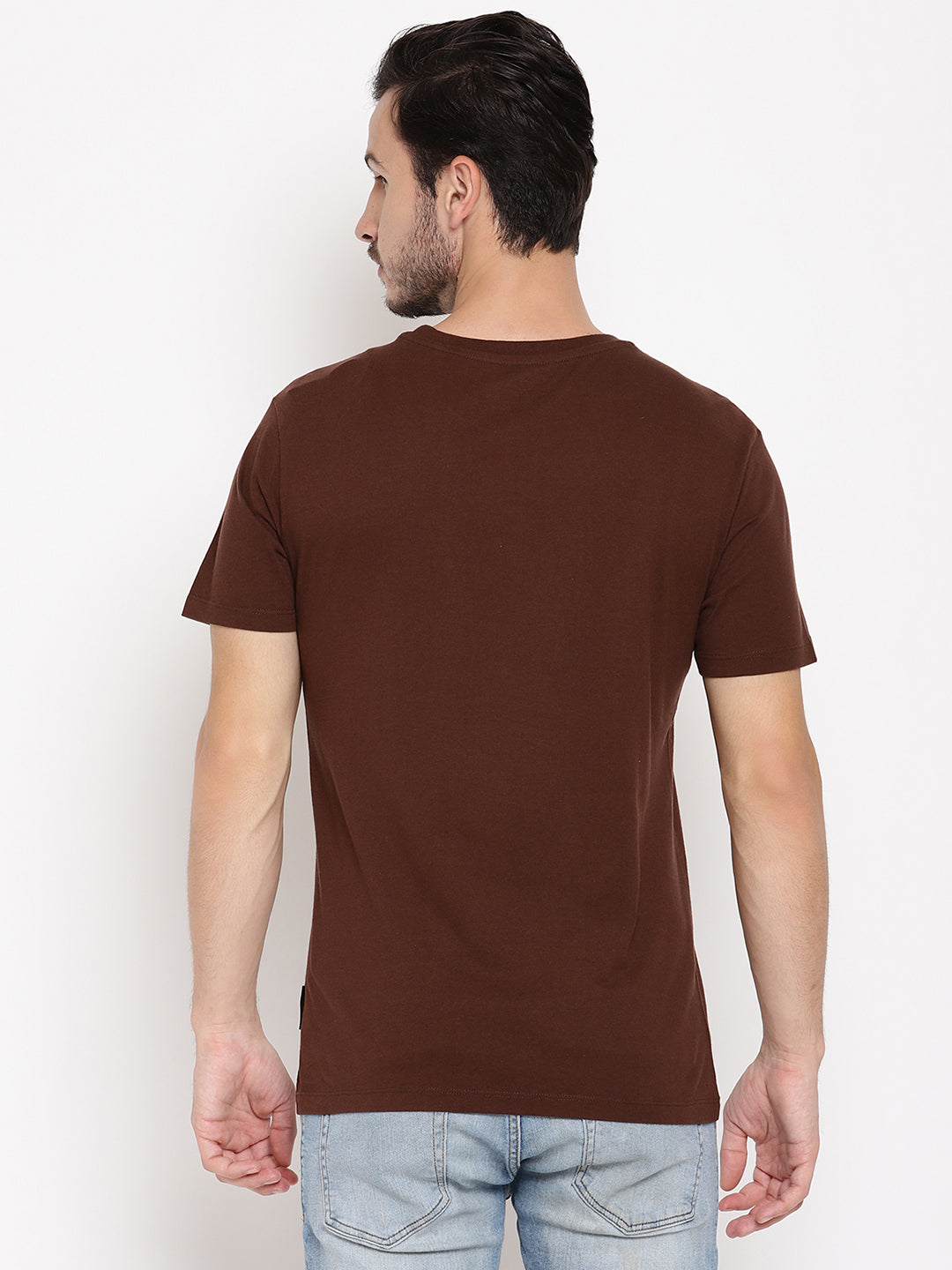 Wolfpack Men Glowing Tiger Brown Printed T-Shirt Wolfpack