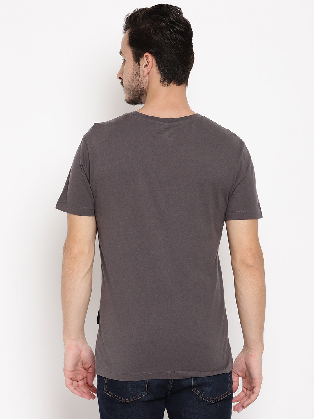 Wolfpack Men Glowing Tiger Dark Grey Printed T-Shirt Wolfpack