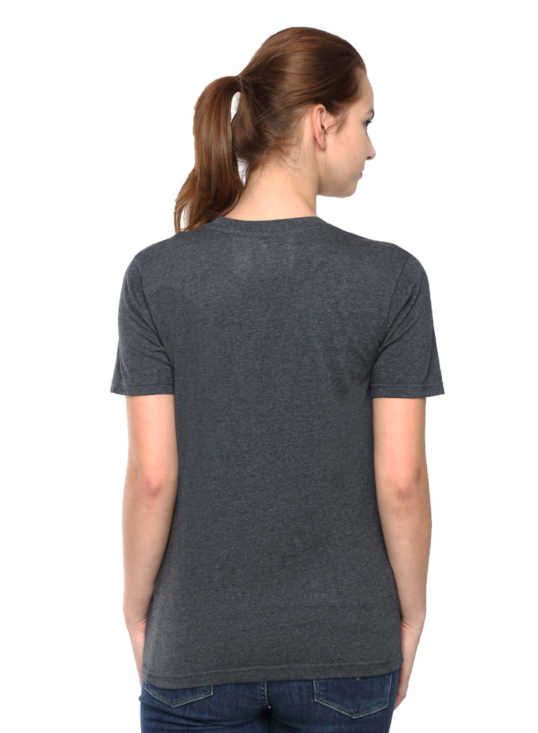 Wolfpack Women Dark Grey Printed T-Shirt Wolfpack