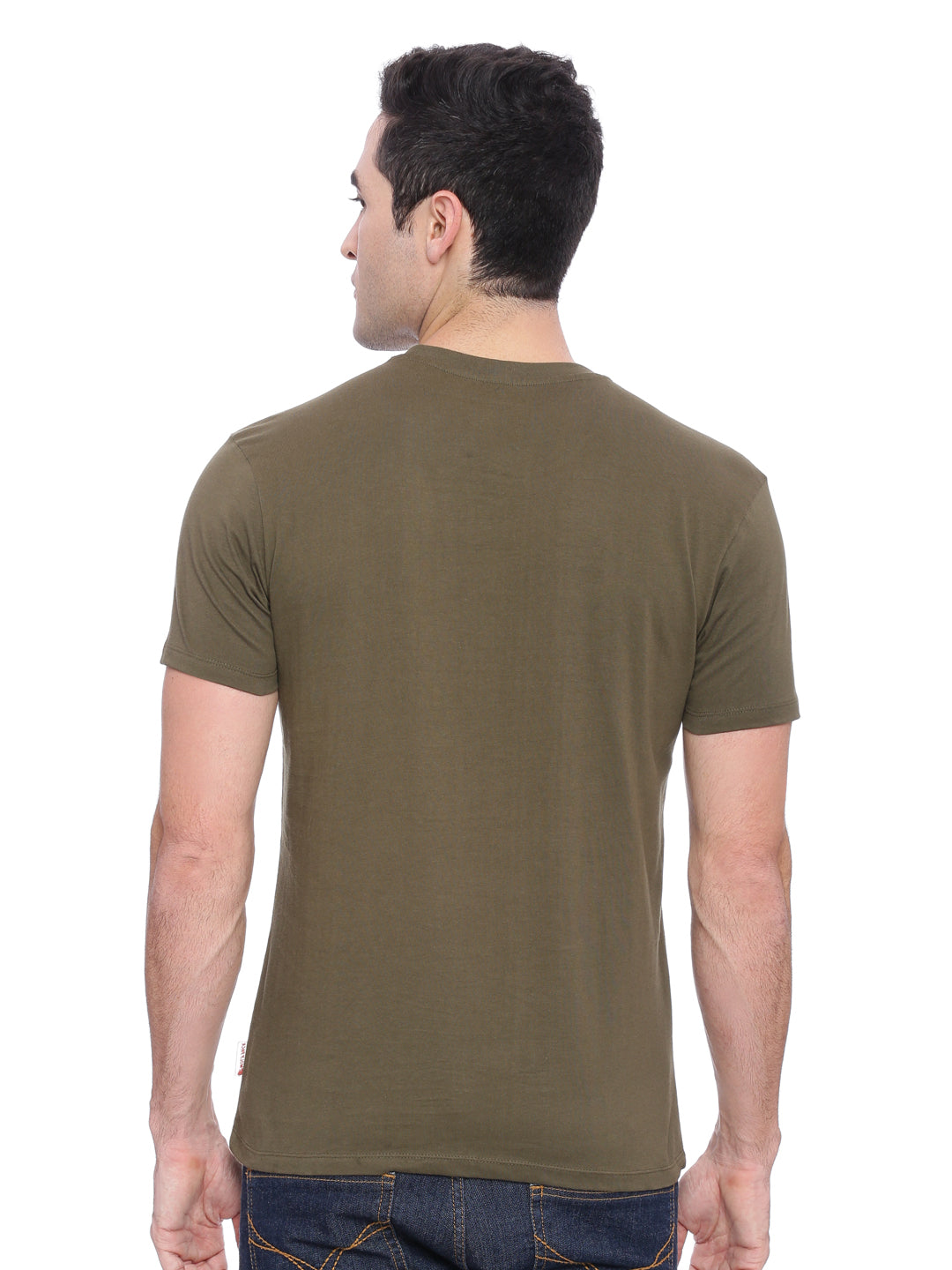 Wolfpack Men Army Green Printed T-Shirt Wolfpack