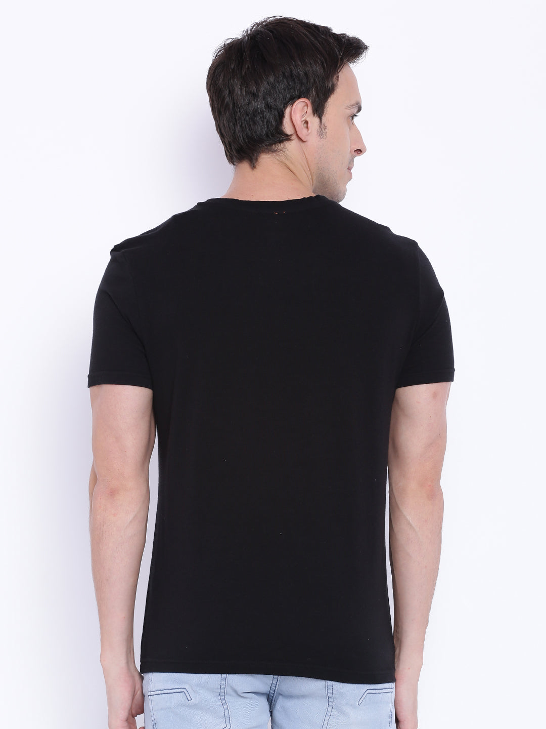 Wolfpack Men Black Printed T-Shirt Wolfpack