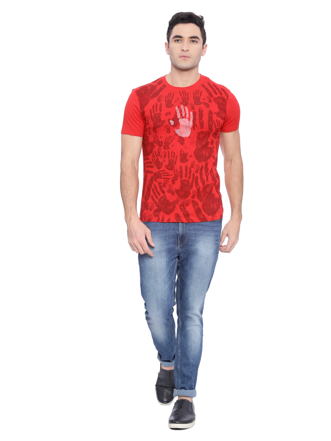 Wolfpack Men Red Printed T-Shirt Wolfpack
