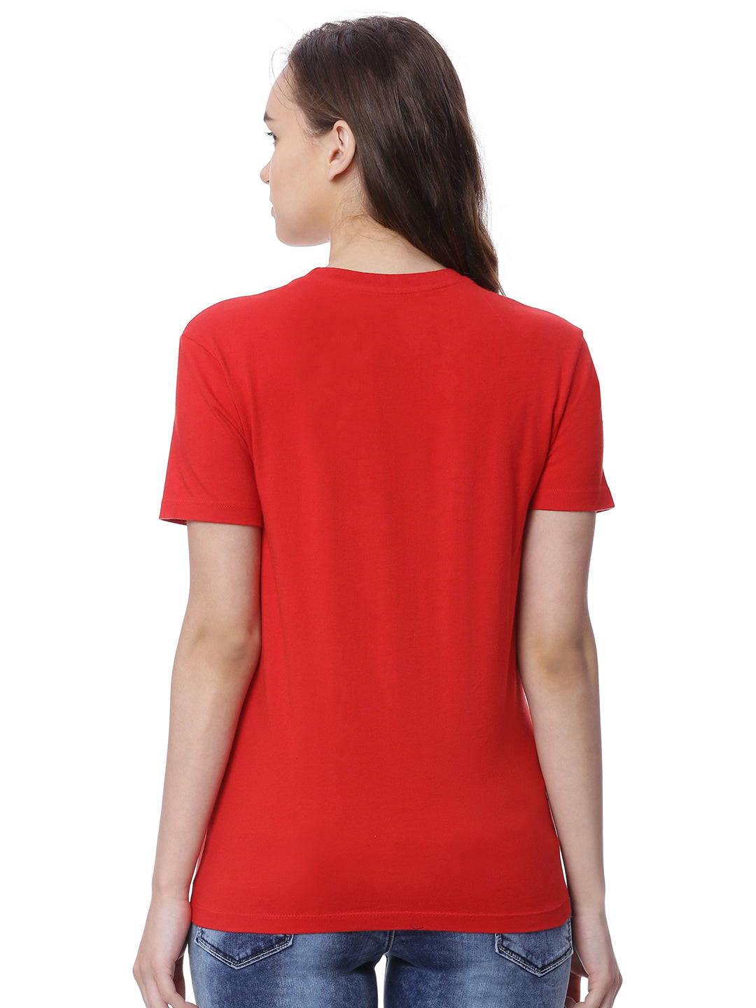 Wolfpack Women Red Printed T-Shirt Wolfpack