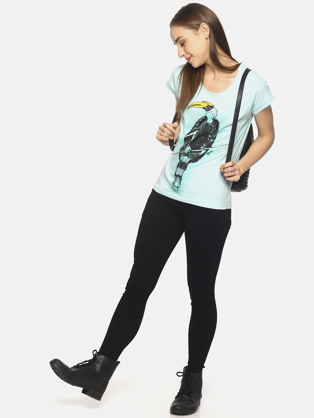 Wolfpack Women Mint Printed T-Shirt Wolfpack