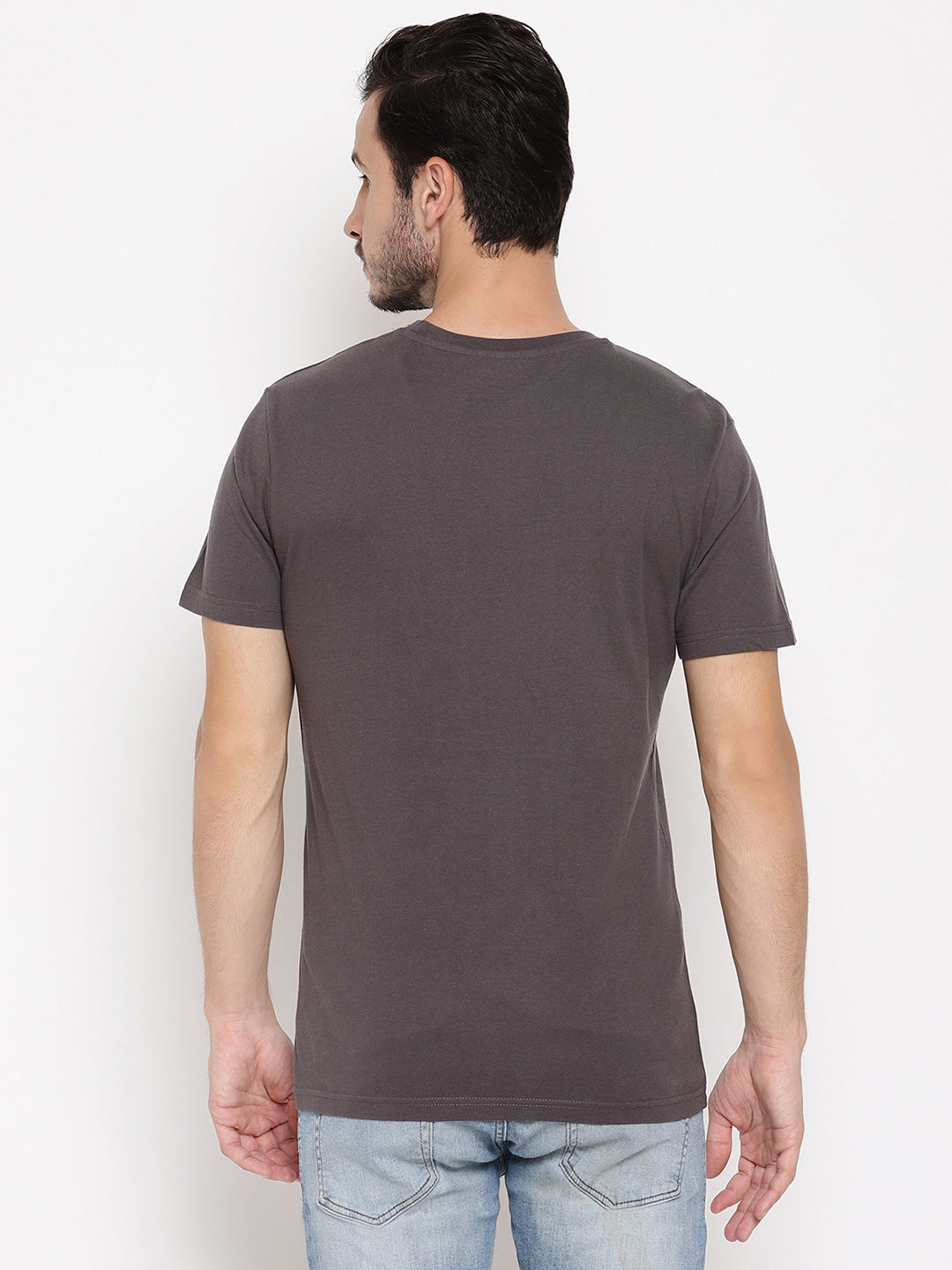 I Am Mountain Dark Grey Printed Men T-Shirt Wolfpack