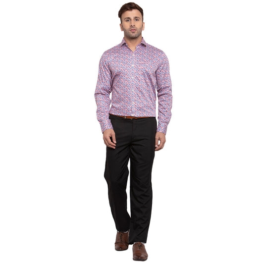 Copperline Men Multi Color Printed Slim Fit Formal Shirt Copperline