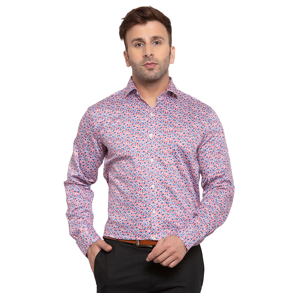 Copperline Men Multi Color Printed Slim Fit Formal Shirt Copperline