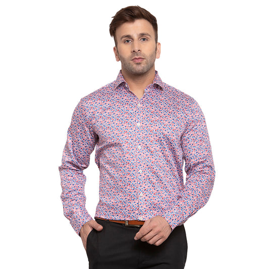 Copperline Men Multi Color Printed Slim Fit Formal Shirt Copperline