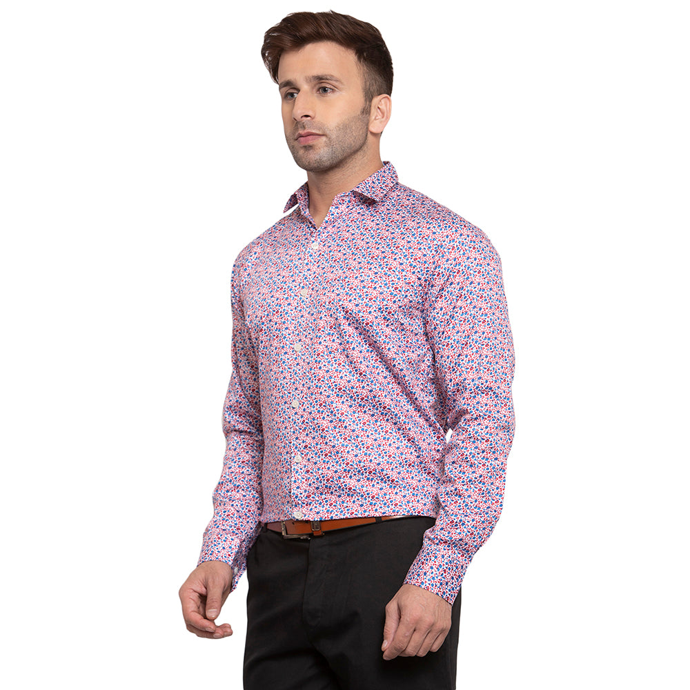 Copperline Men Multi Color Printed Slim Fit Formal Shirt Copperline