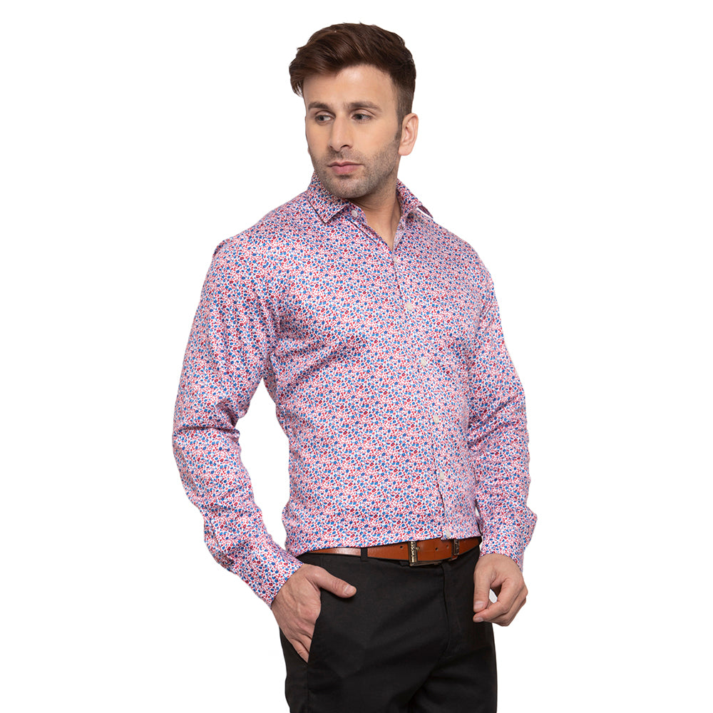 Copperline Men Multi Color Printed Slim Fit Formal Shirt Copperline