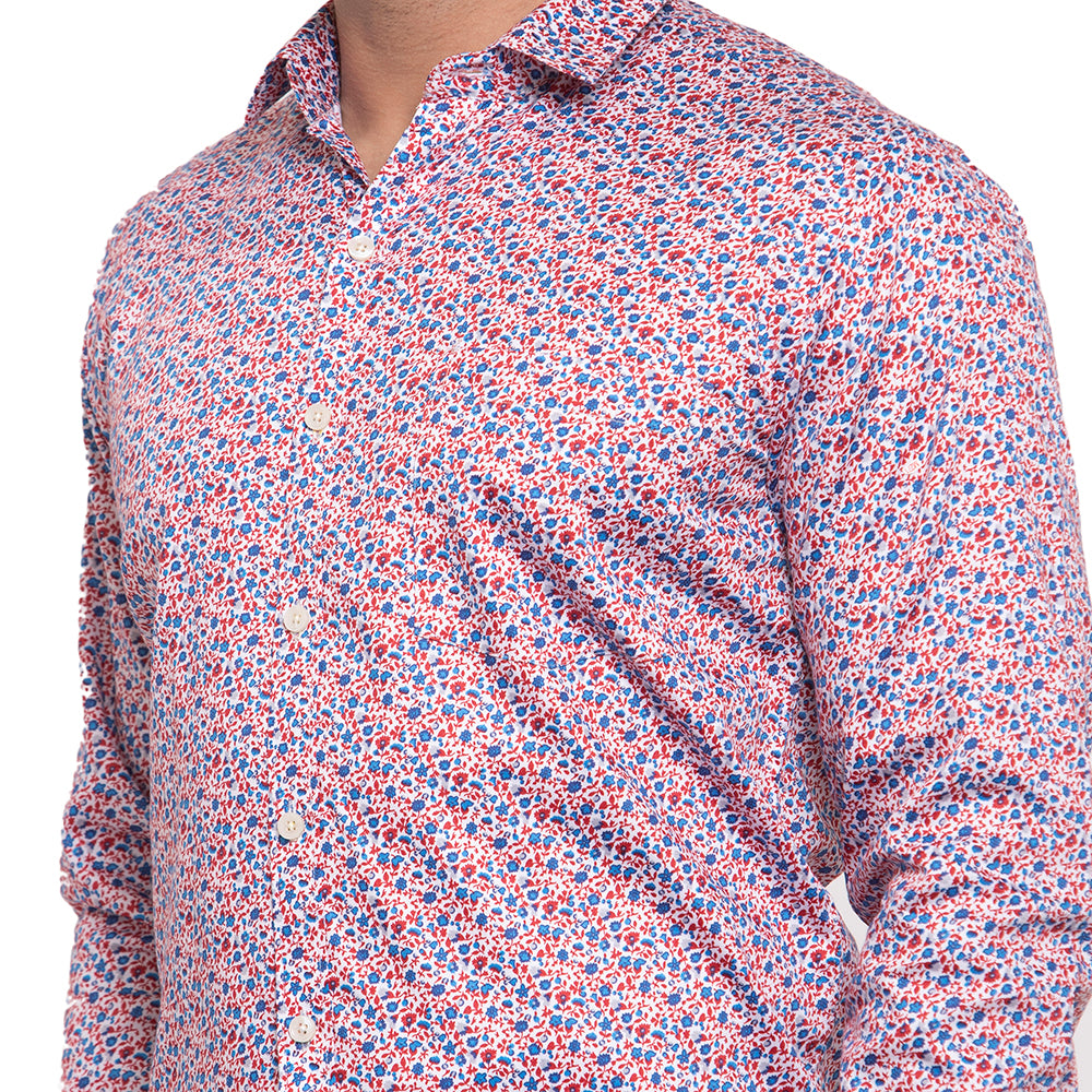 Copperline Men Multi Color Printed Slim Fit Formal Shirt Copperline