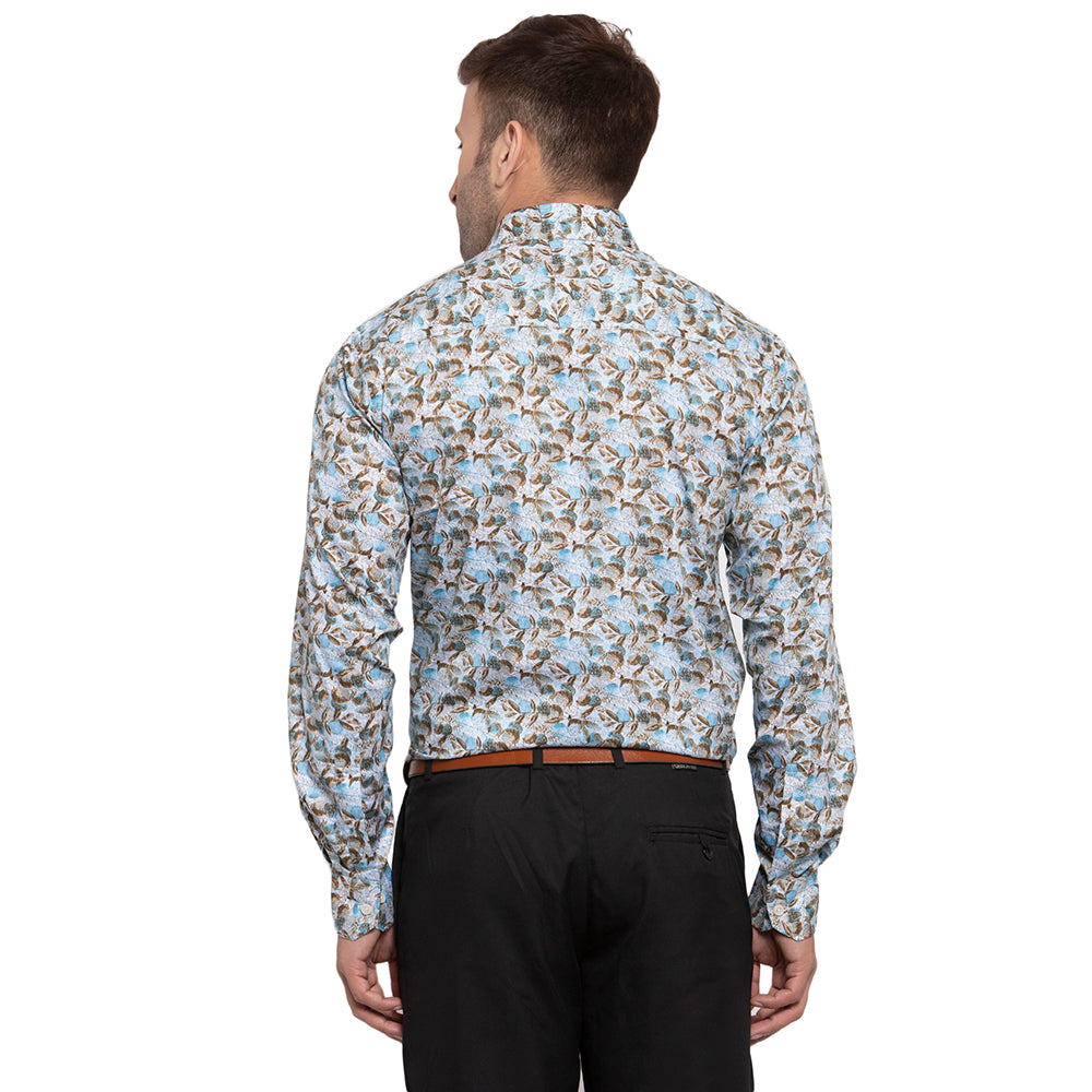 Copperline Men Multi Color Slim Fit Formal Shirt Copperline