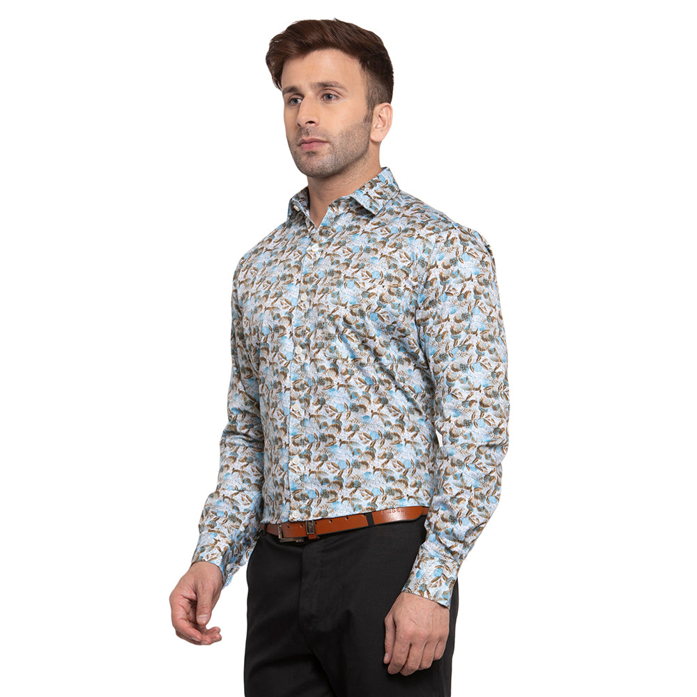 Copperline Men Multi Color Slim Fit Formal Shirt Copperline