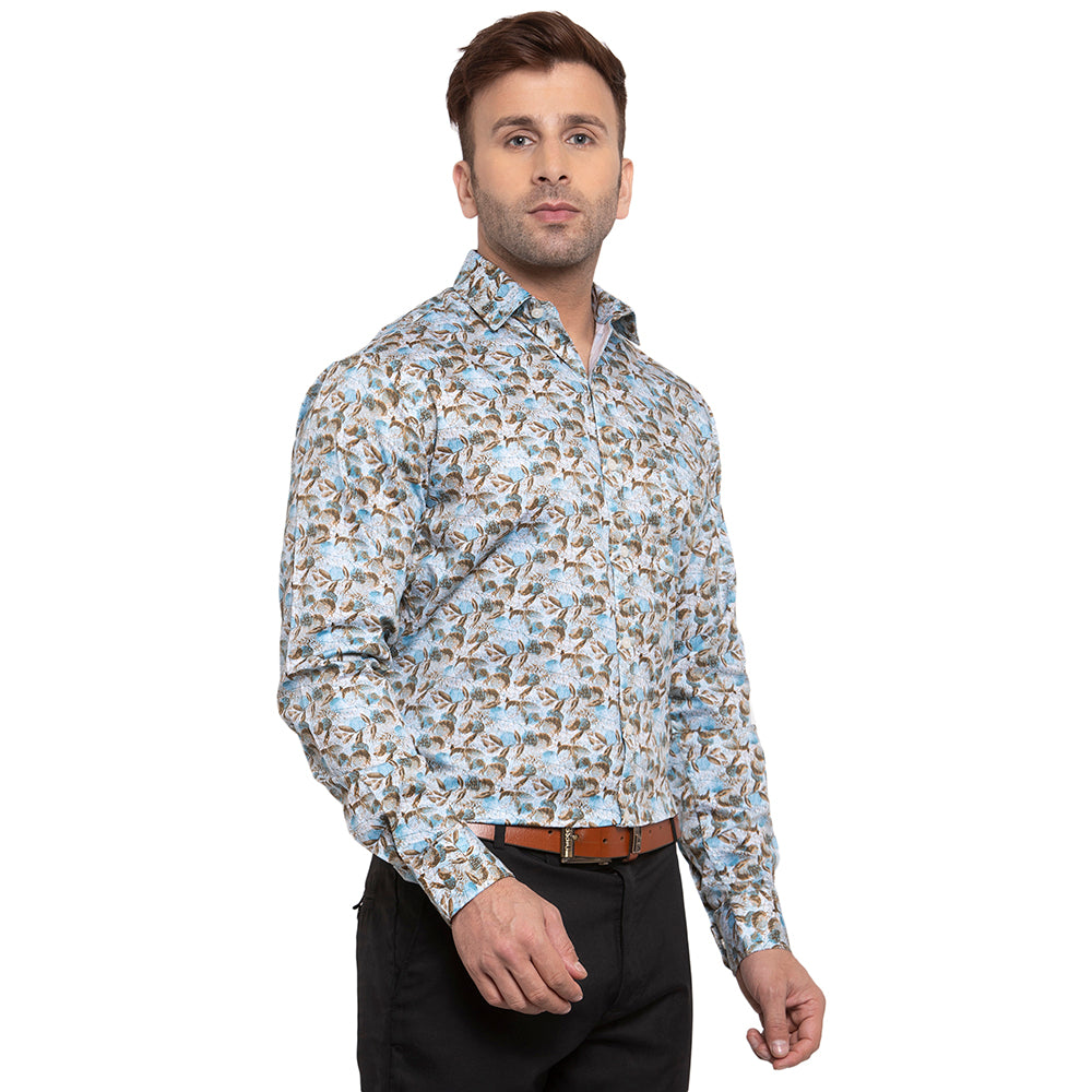 Copperline Men Multi Color Slim Fit Formal Shirt Copperline