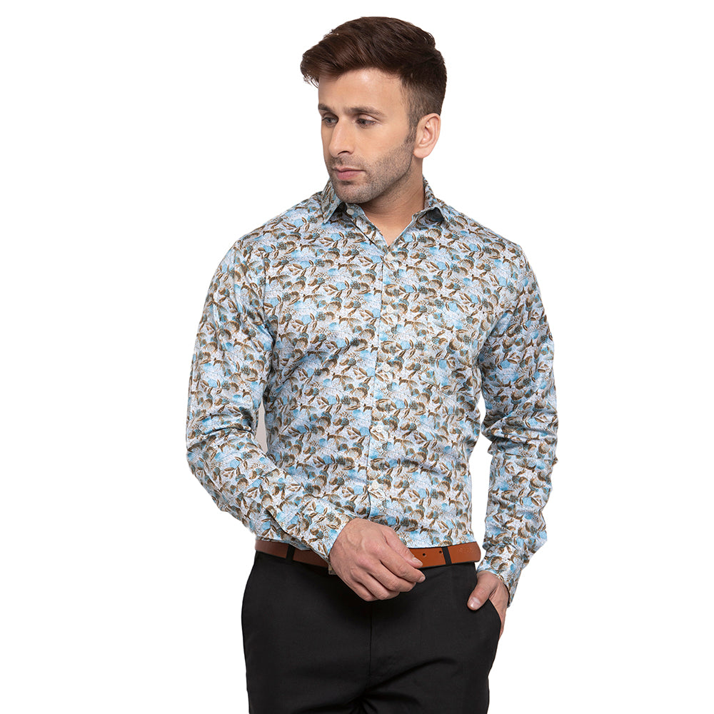 Copperline Men Multi Color Slim Fit Formal Shirt Copperline