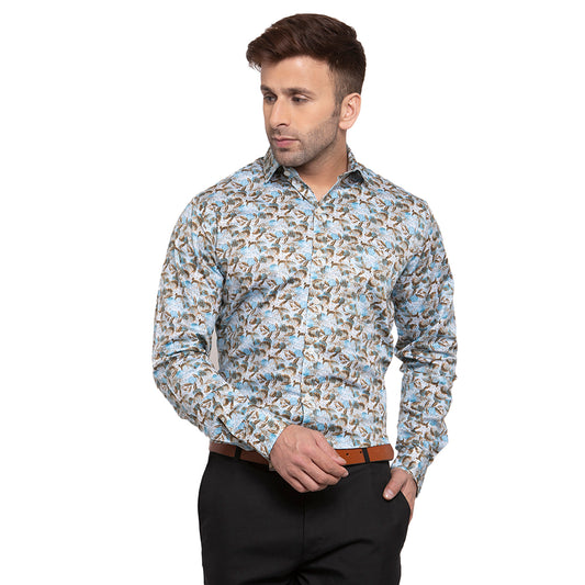Copperline Men Multi Color Slim Fit Formal Shirt Copperline