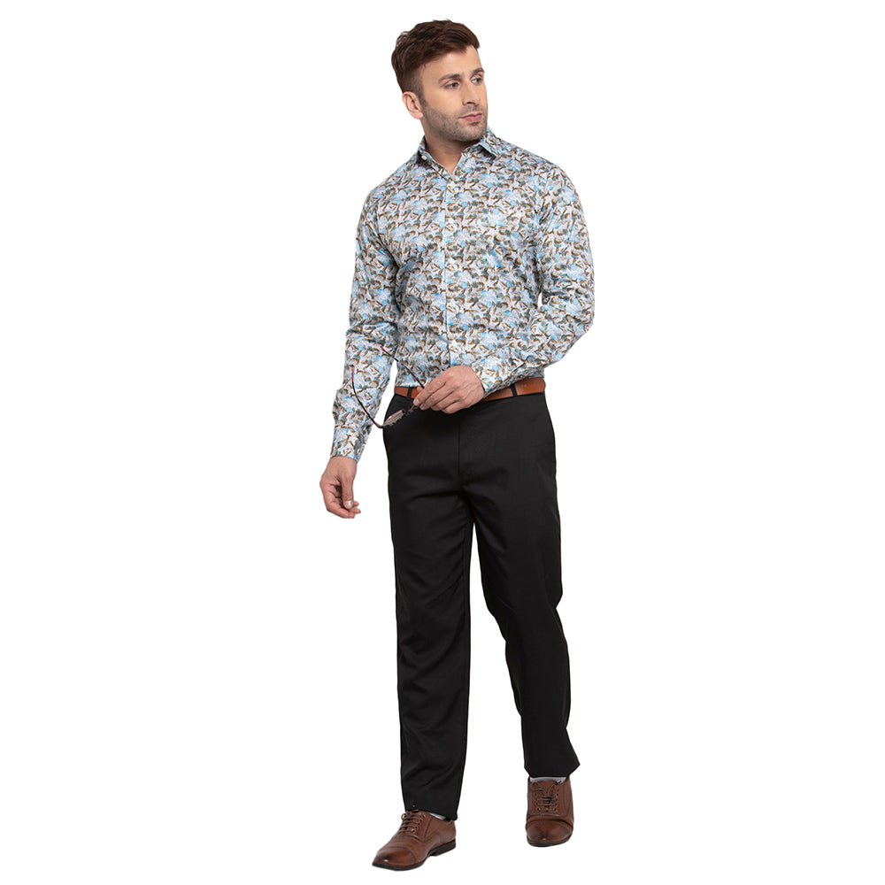 Copperline Men Multi Color Slim Fit Formal Shirt Copperline
